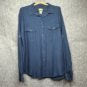 Jos. A. Bank Men's 100% Linen Long‎ Sleeve Button-Down Shirt- Sz XL